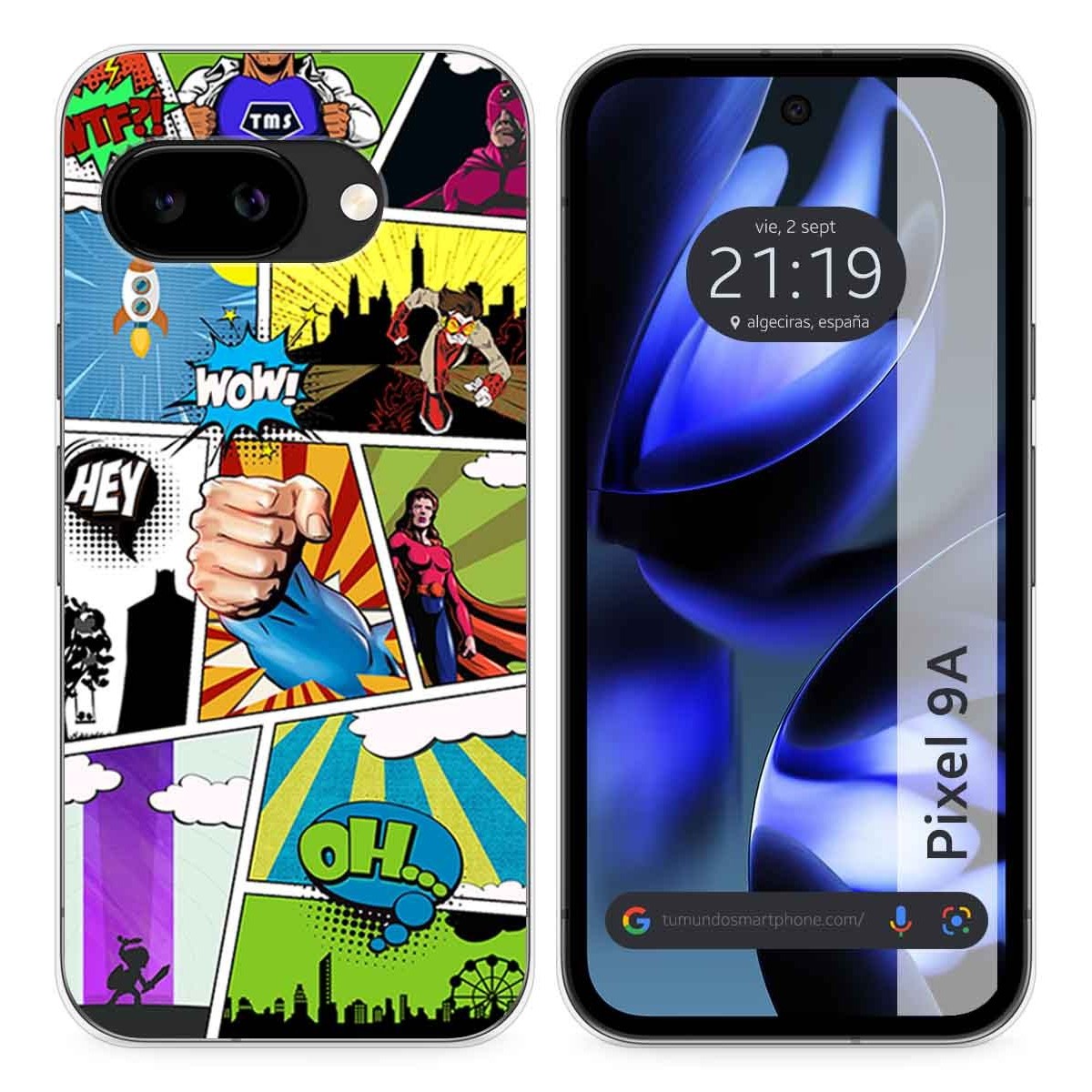 Funda Silicona para Google Pixel 9a 5G diseño Comic Dibujos