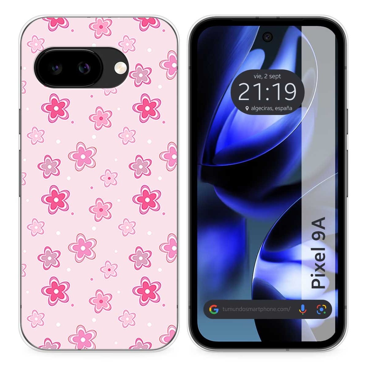 Funda Silicona para Google Pixel 9a 5G diseño Flores Dibujos