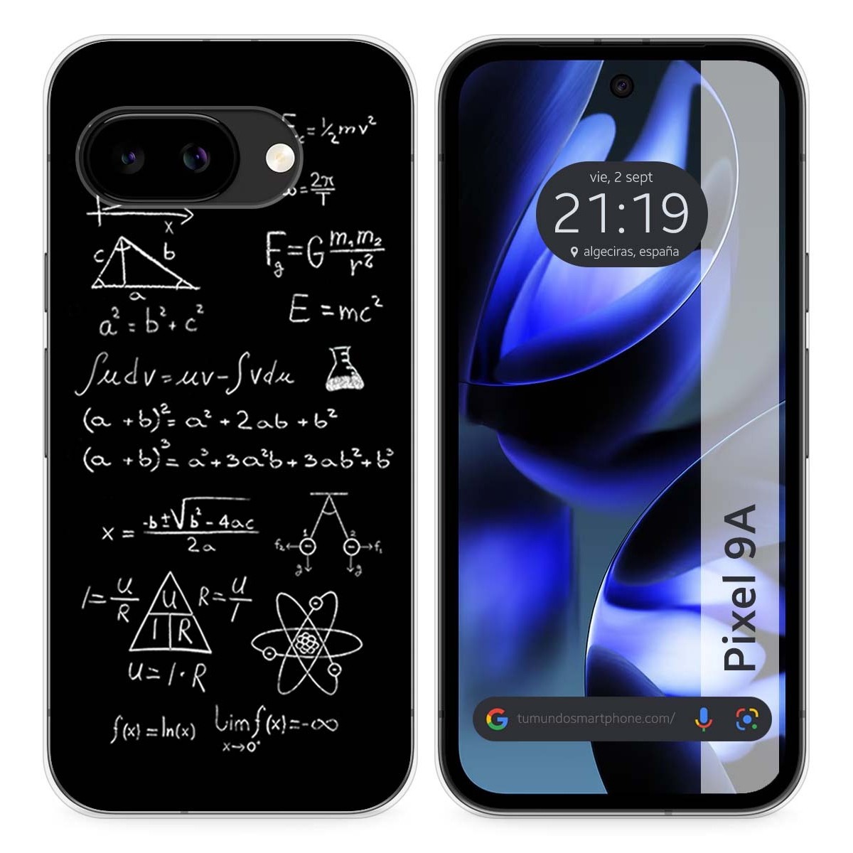 Funda Silicona para Google Pixel 9a 5G diseño Formulas Dibujos
