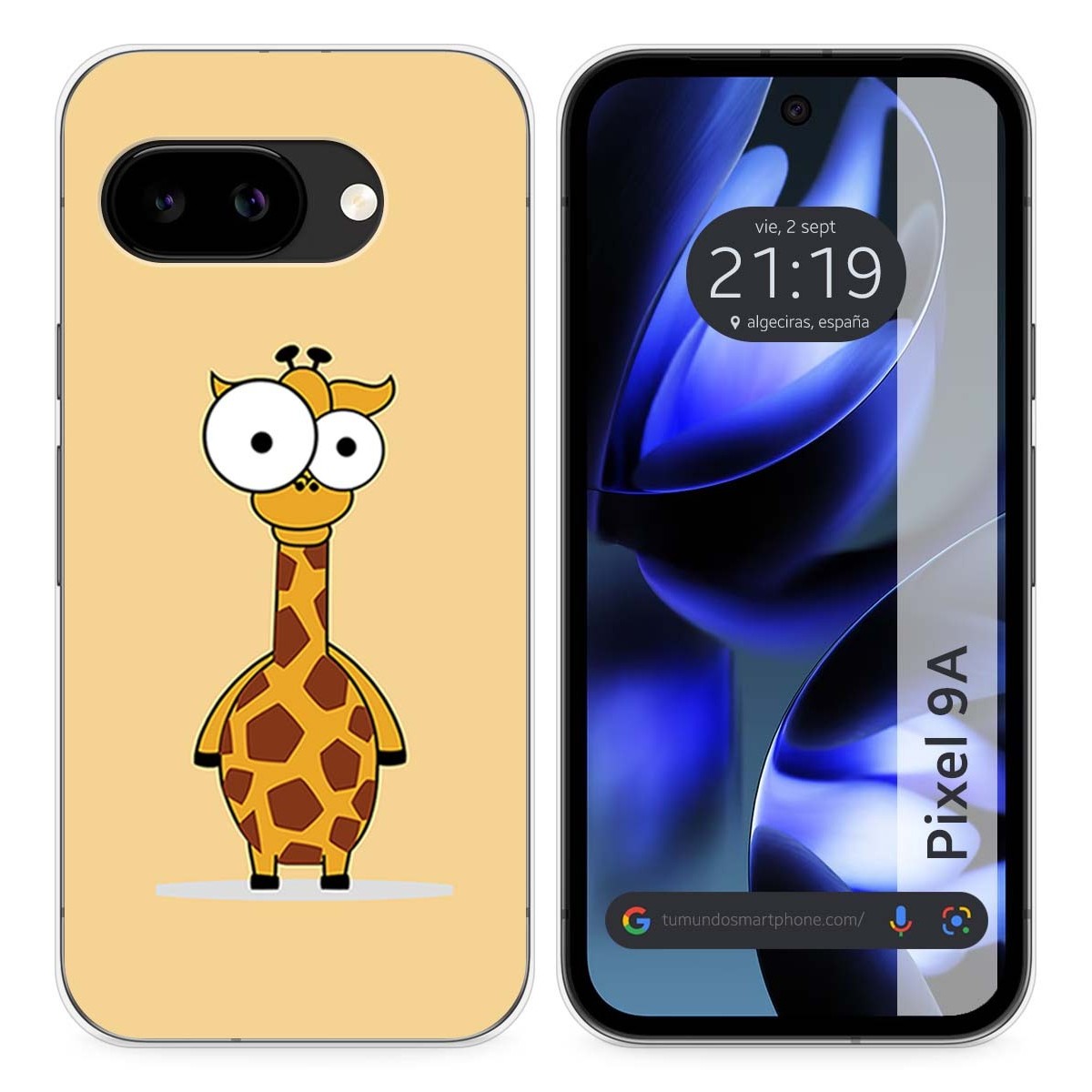 Funda Silicona para Google Pixel 9a 5G diseño Jirafa Dibujos