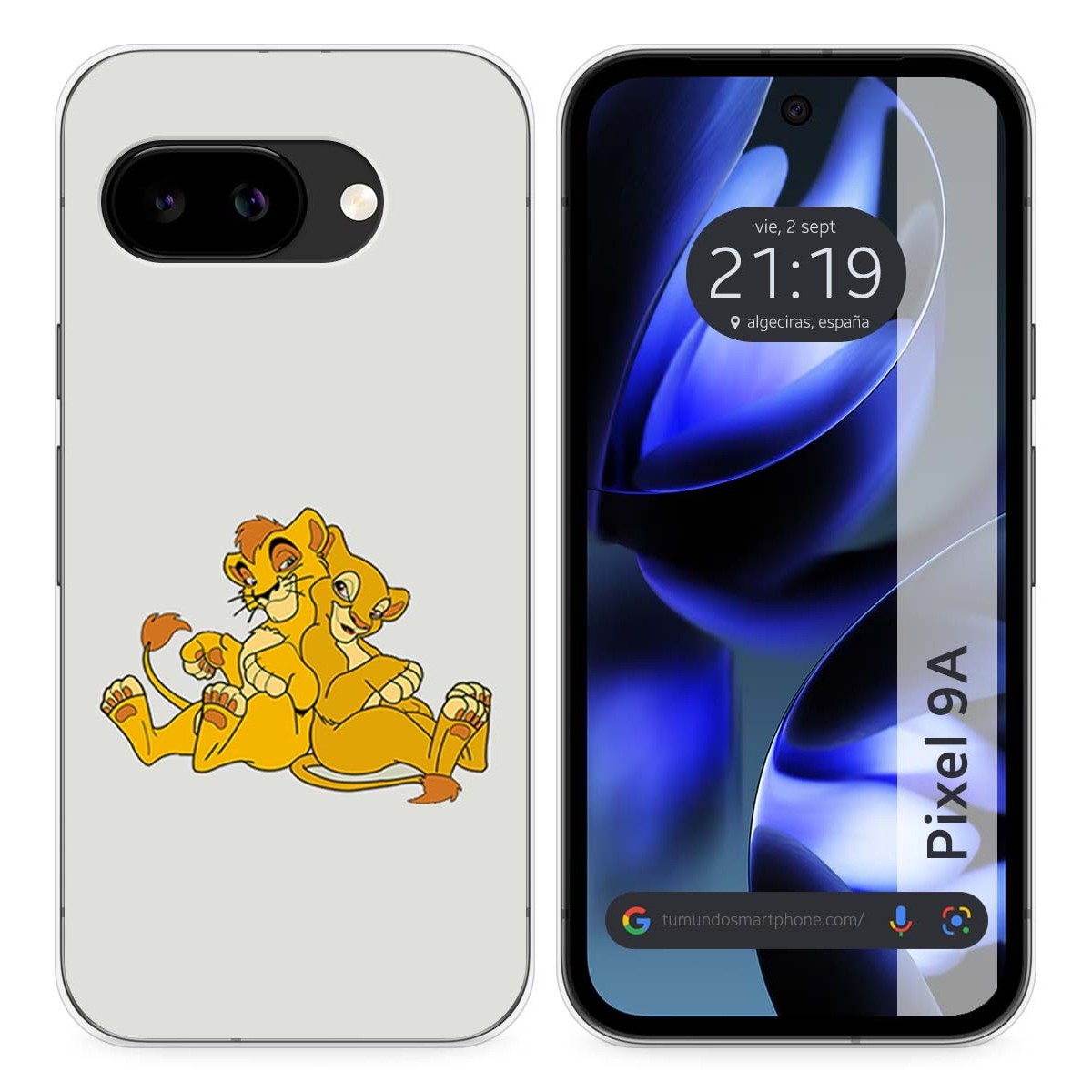 Funda Silicona para Google Pixel 9a 5G diseño Leones Dibujos