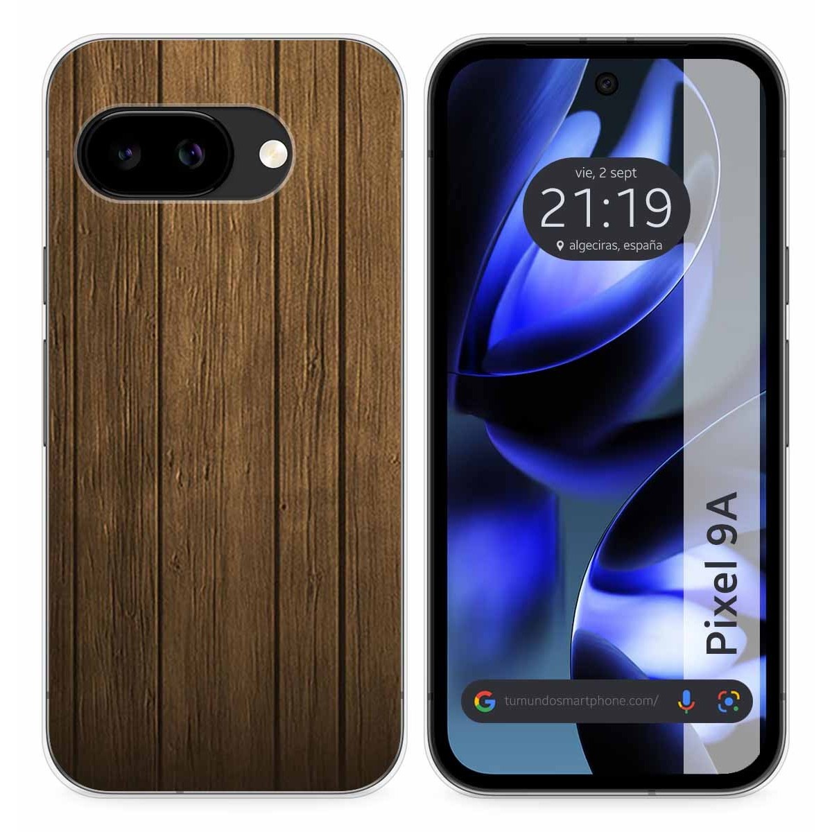 Funda Silicona para Google Pixel 9a 5G diseño Madera Dibujos
