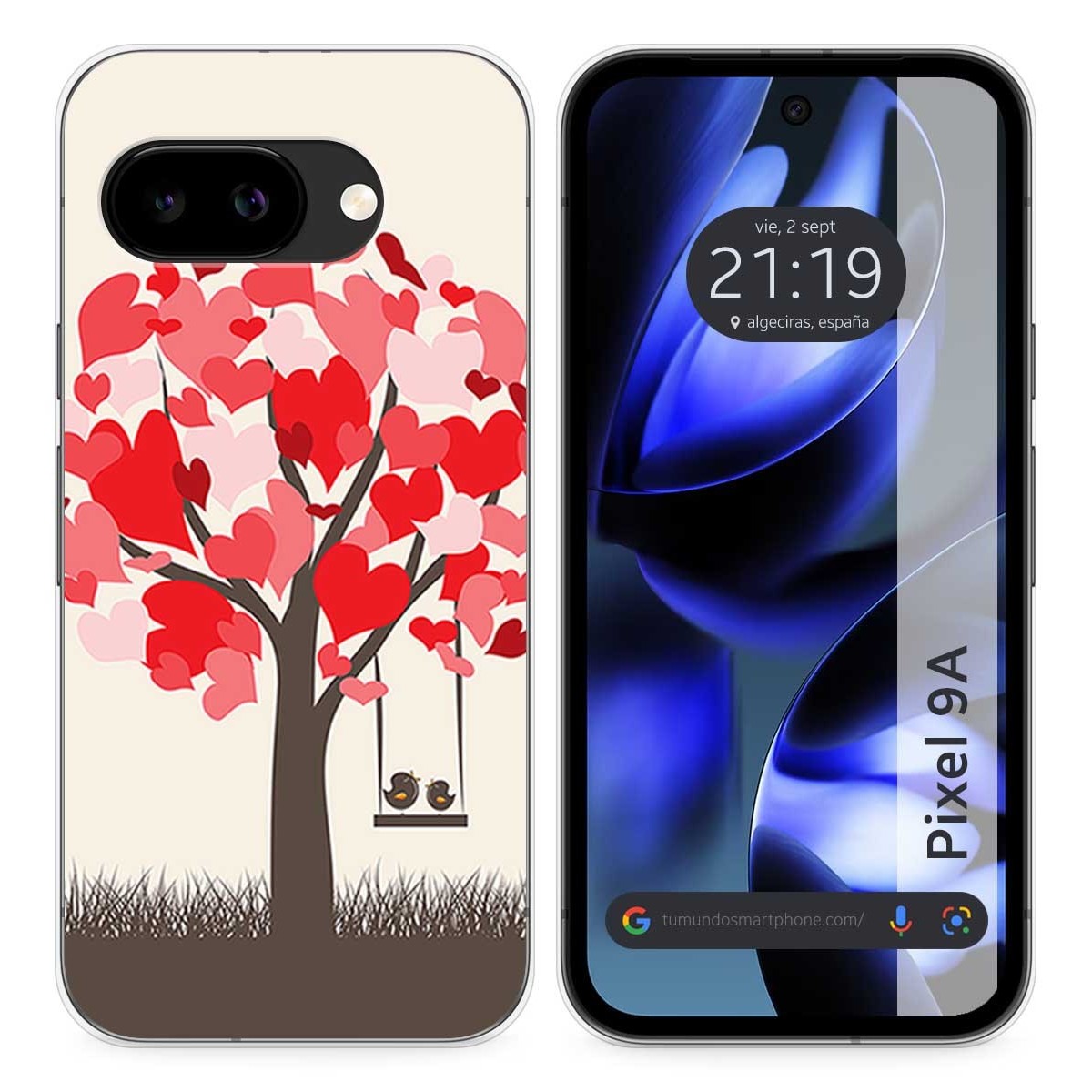 Funda Silicona para Google Pixel 9a 5G diseño Pajaritos Dibujos