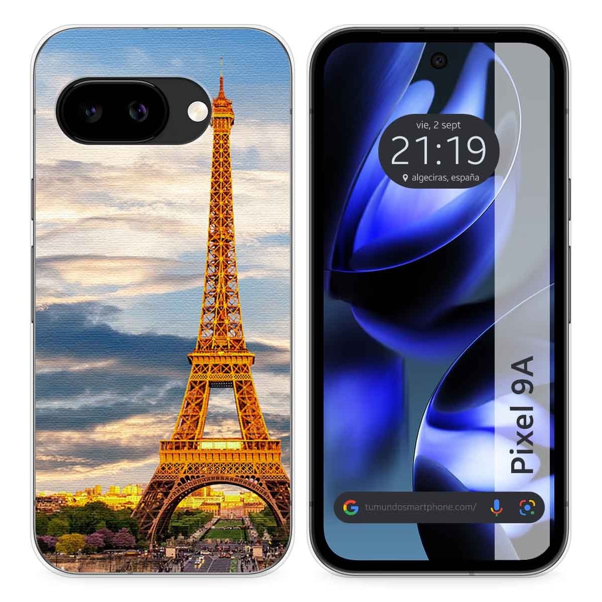 Funda Silicona para Google Pixel 9a 5G diseño Paris Dibujos