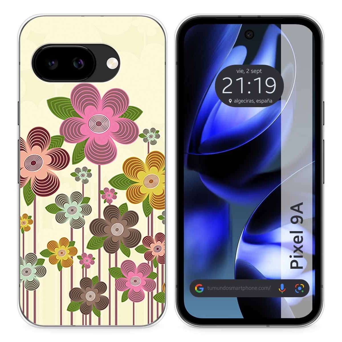 Funda Silicona para Google Pixel 9a 5G diseño Primavera En Flor Dibujos