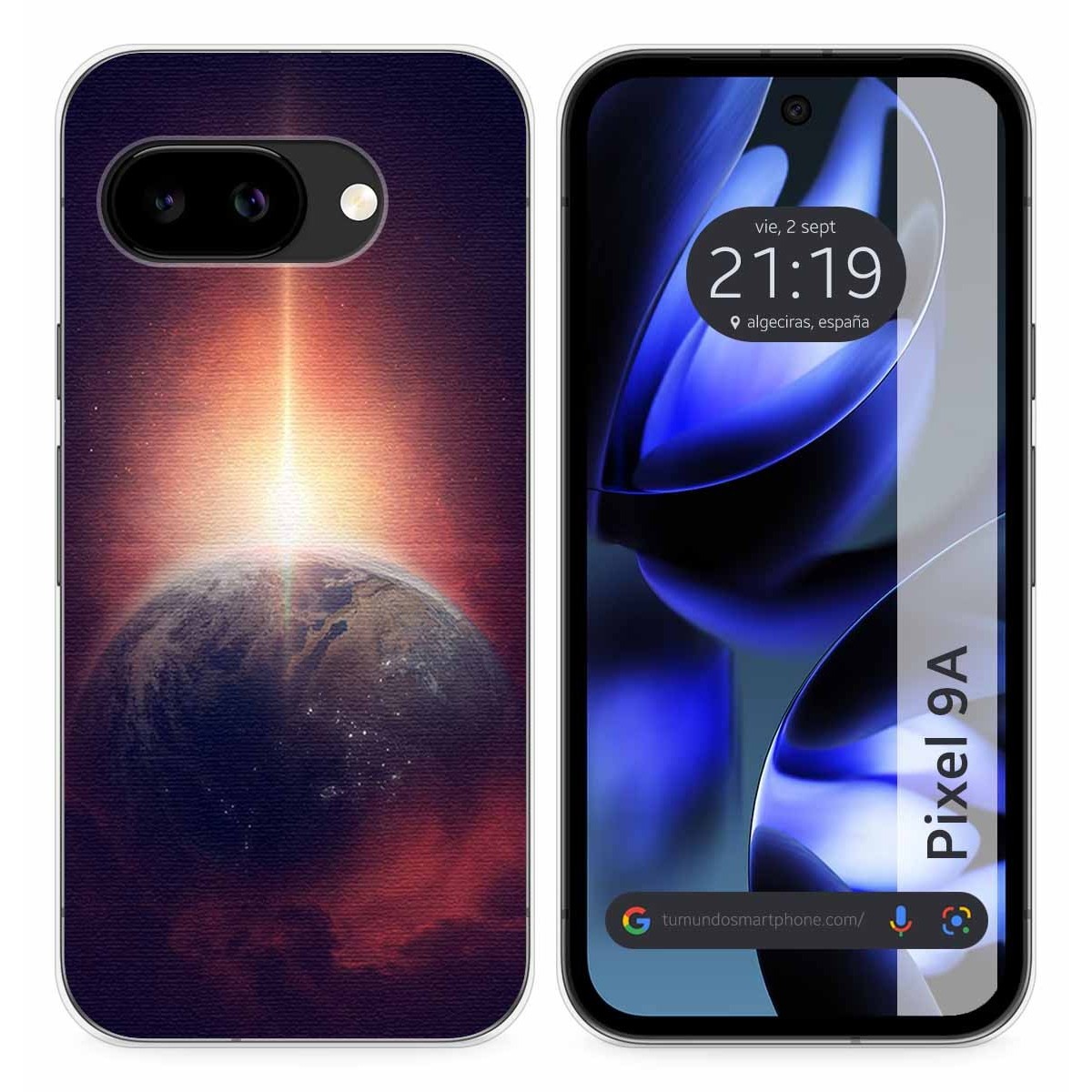 Funda Silicona para Google Pixel 9a 5G diseño Tierra Dibujos