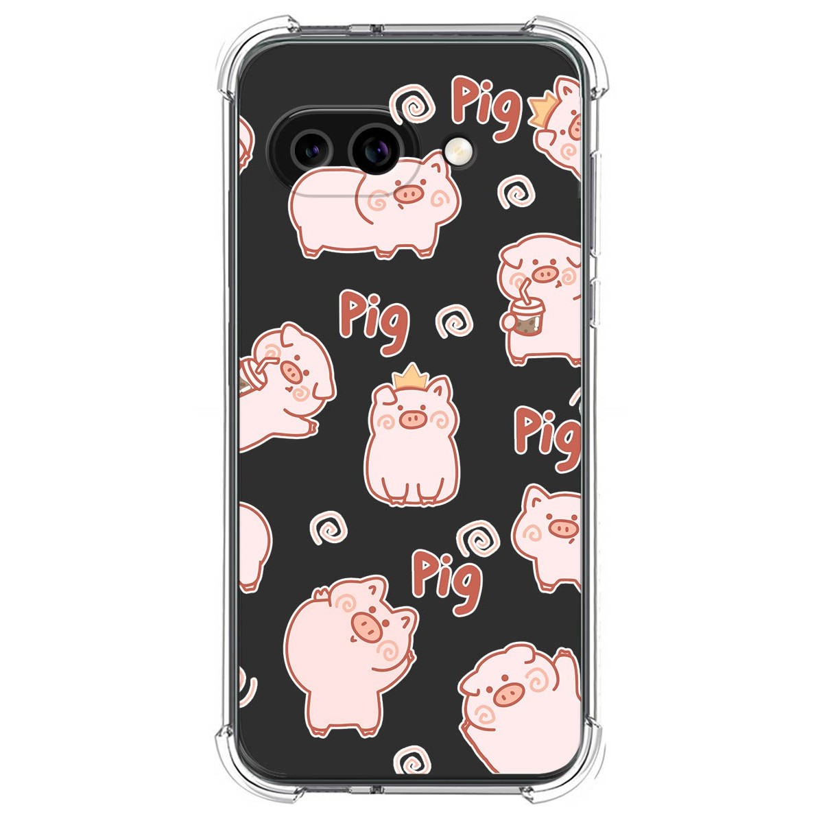 Funda Silicona Antigolpes para Google Pixel 9a 5G diseño Cerdos Dibujos