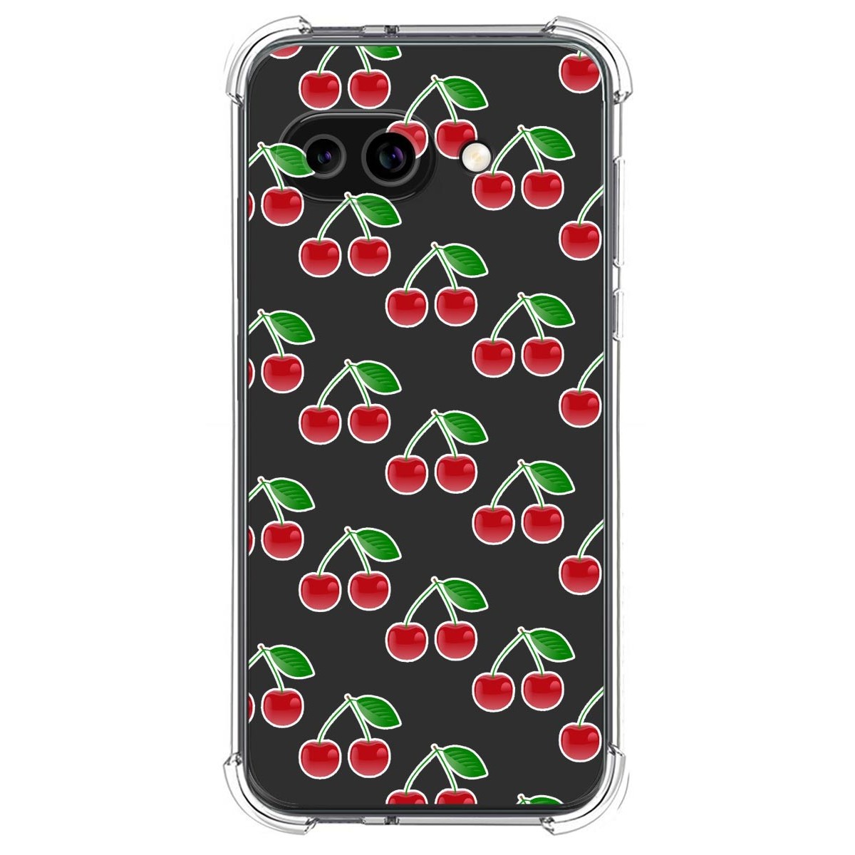 Funda Silicona Antigolpes para Google Pixel 9a 5G diseño Cerezas Dibujos
