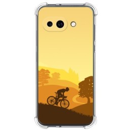 Funda Silicona Antigolpes para Google Pixel 9a 5G diseño Ciclista Dibujos