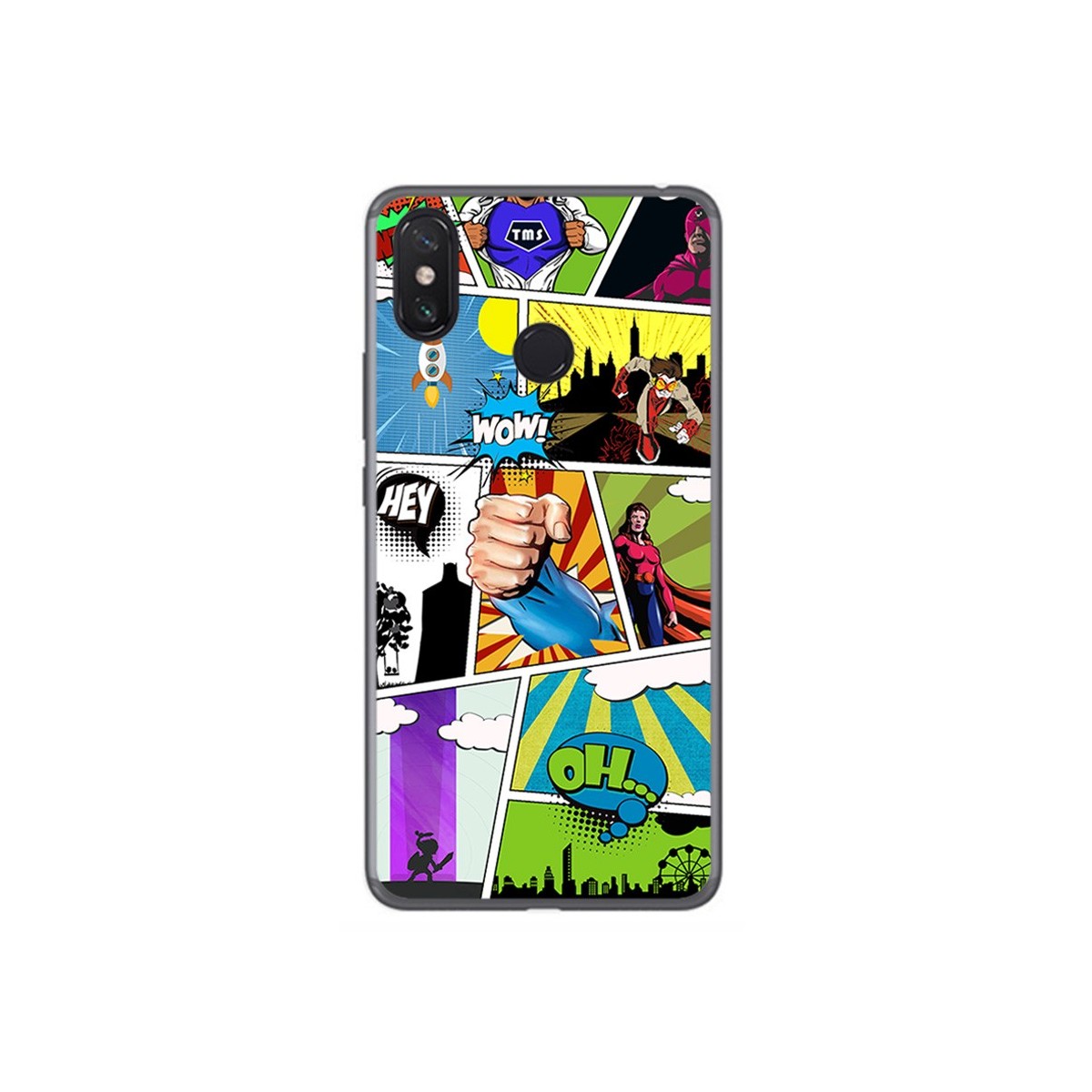 Funda Gel Tpu para Xiaomi Mi Max 3 Diseño Comic Dibujos