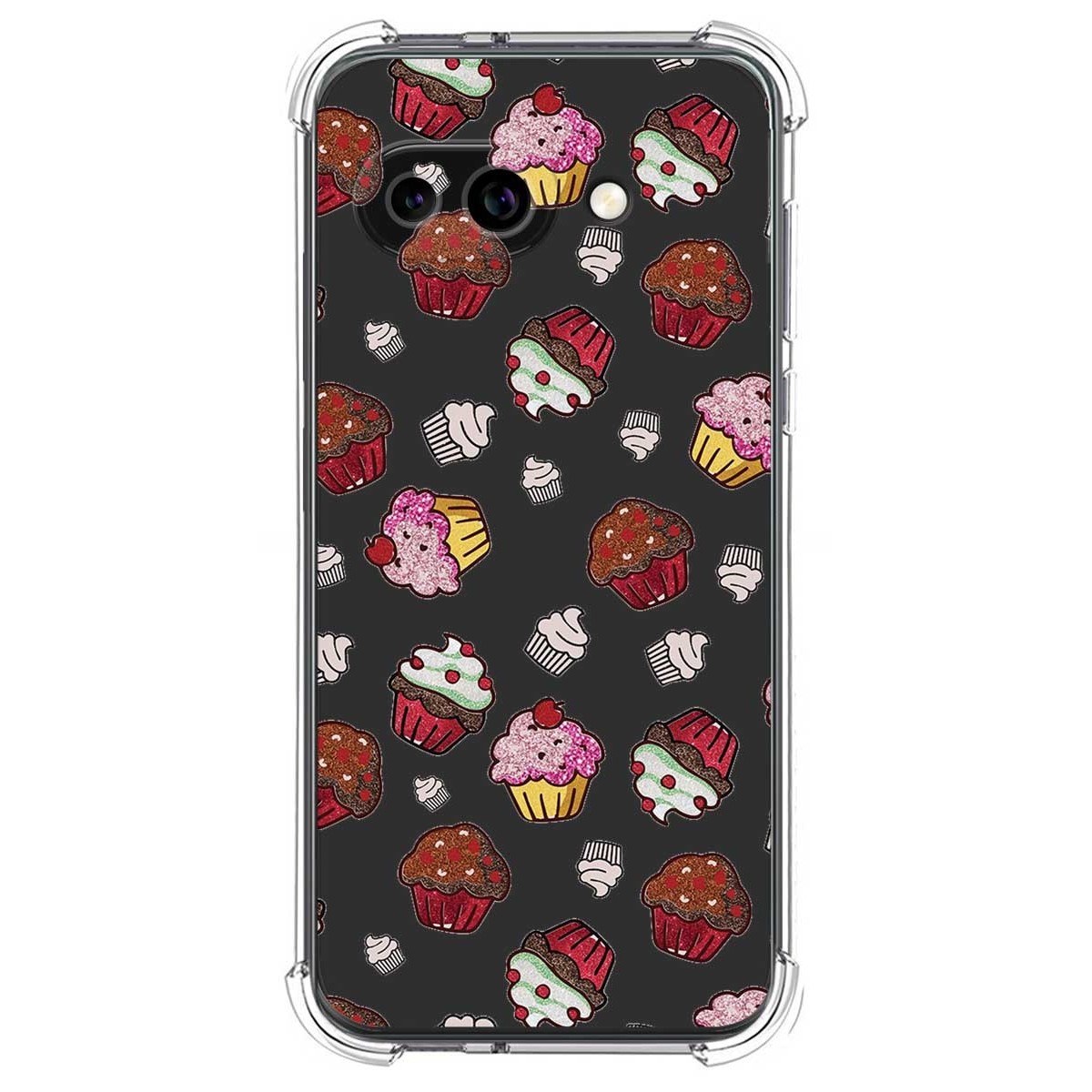 Funda Silicona Antigolpes para Google Pixel 9a 5G diseño Muffins Dibujos