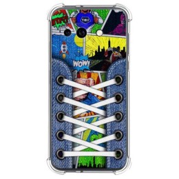 Funda Silicona Antigolpes para Google Pixel 9a 5G diseño Zapatillas 14 Dibujos