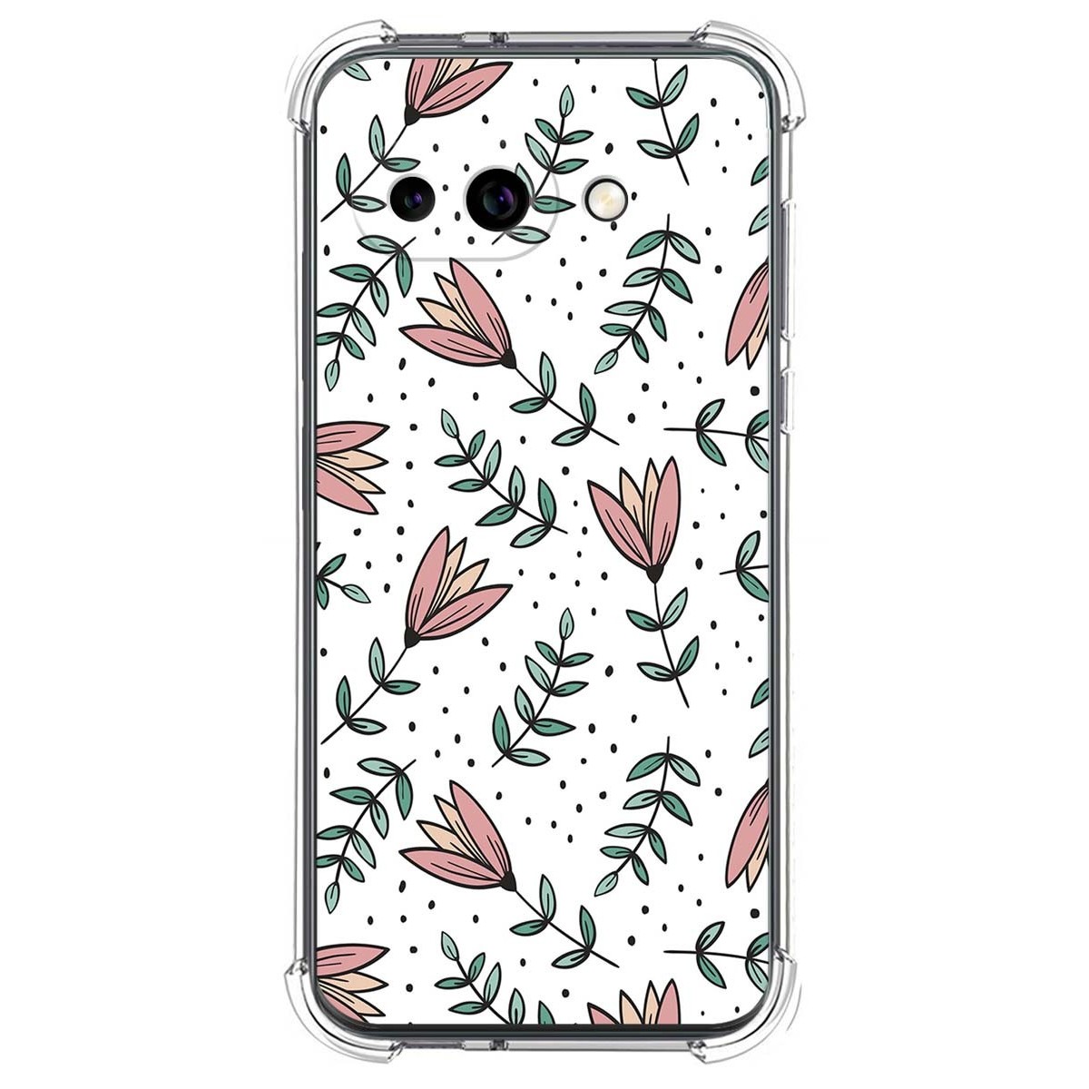 Funda Silicona Antigolpes para Google Pixel 9a 5G diseño Flores 01 Dibujos