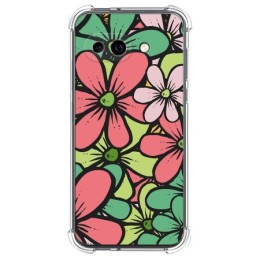 Funda Silicona Antigolpes para Google Pixel 9a 5G diseño Flores 02 Dibujos