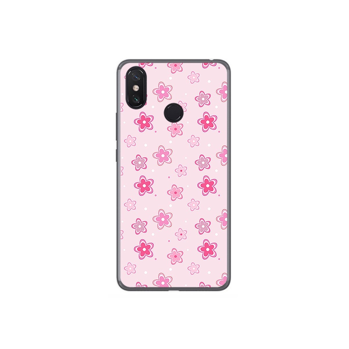 Funda Gel Tpu para Xiaomi Mi Max 3 Diseño Flores Dibujos