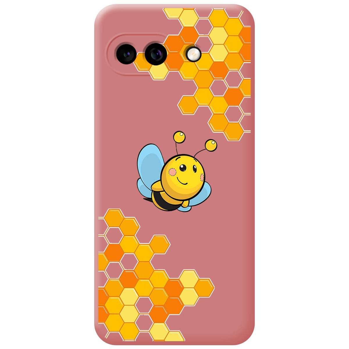 Funda Silicona Líquida Rosa para Google Pixel 9a 5G diseño Abeja Dibujos