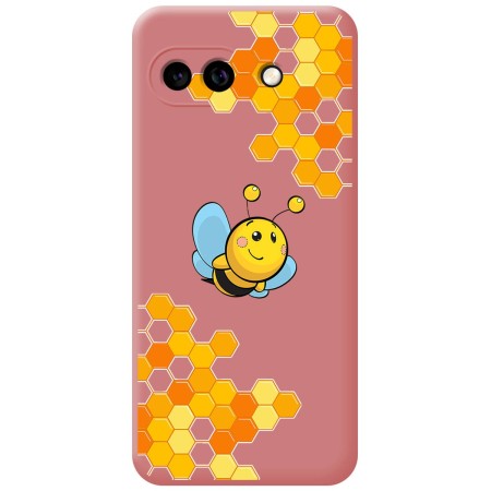 Funda Silicona Líquida Rosa para Google Pixel 9a 5G diseño Abeja Dibujos