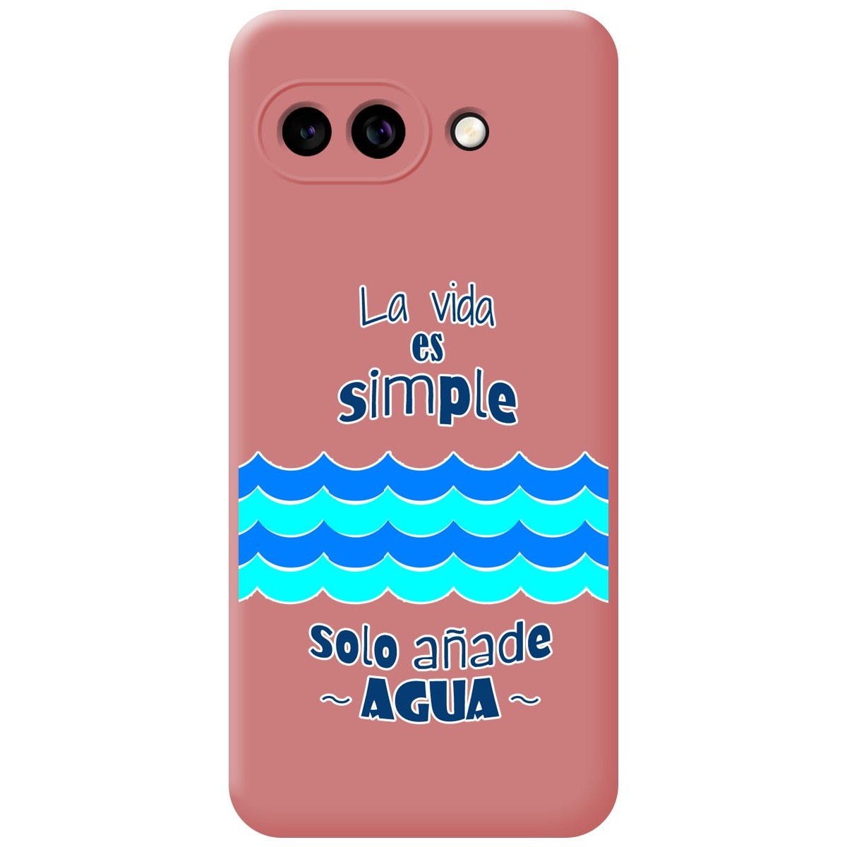 Funda Silicona Líquida Rosa para Google Pixel 9a 5G diseño Agua Dibujos