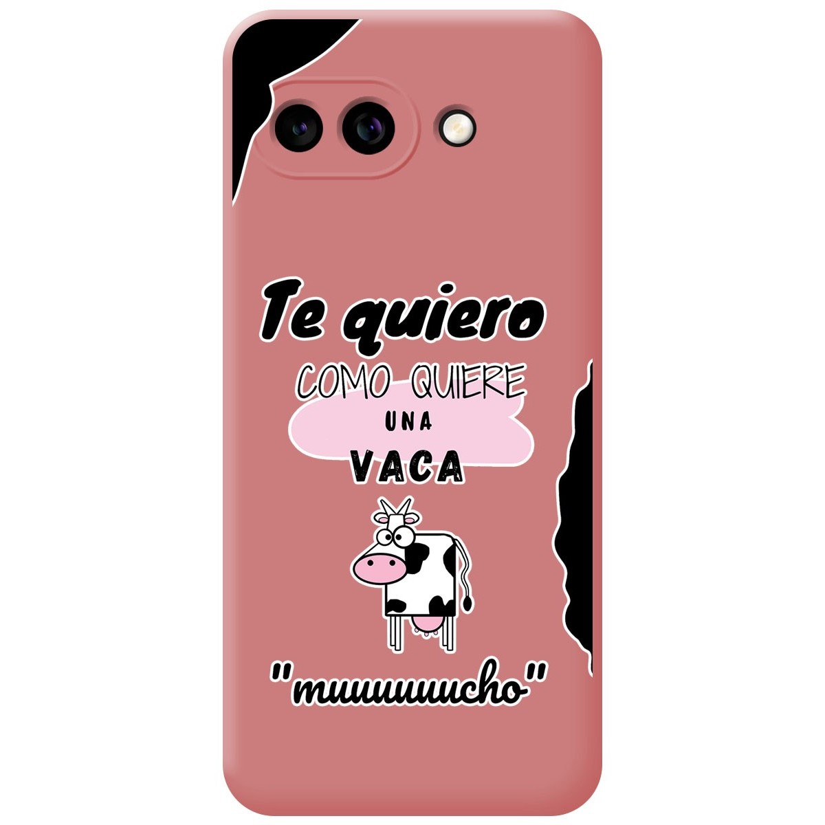 Funda Silicona Líquida Rosa para Google Pixel 9a 5G diseño Vaca Dibujos