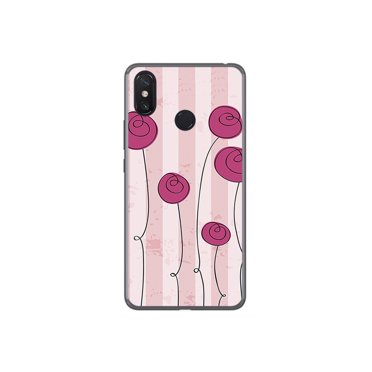 Funda Gel Tpu para Xiaomi Mi Max 3 Diseño Flores Vintage Dibujos