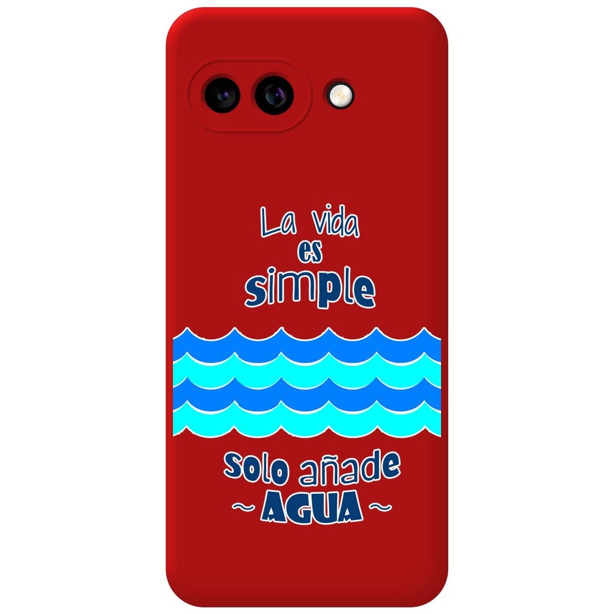 Funda Silicona Líquida Roja para Google Pixel 9a 5G diseño Agua Dibujos