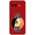 Funda Silicona Líquida Roja para Google Pixel 9a 5G diseño Hombre Escalada Dibujos