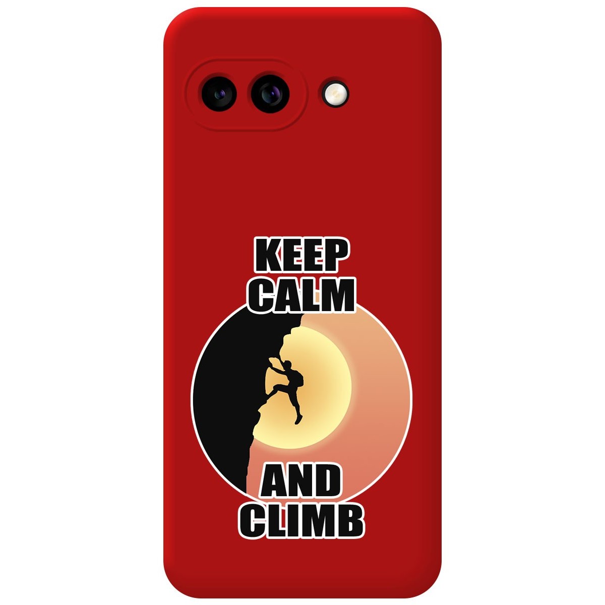 Funda Silicona Líquida Roja para Google Pixel 9a 5G diseño Hombre Escalada Dibujos