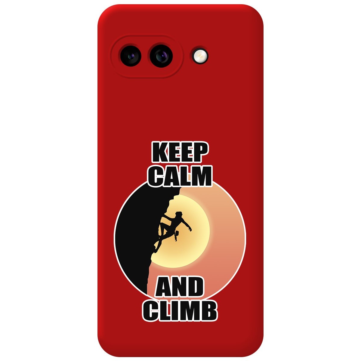 Funda Silicona Líquida Roja para Google Pixel 9a 5G diseño Mujer Escalada Dibujos