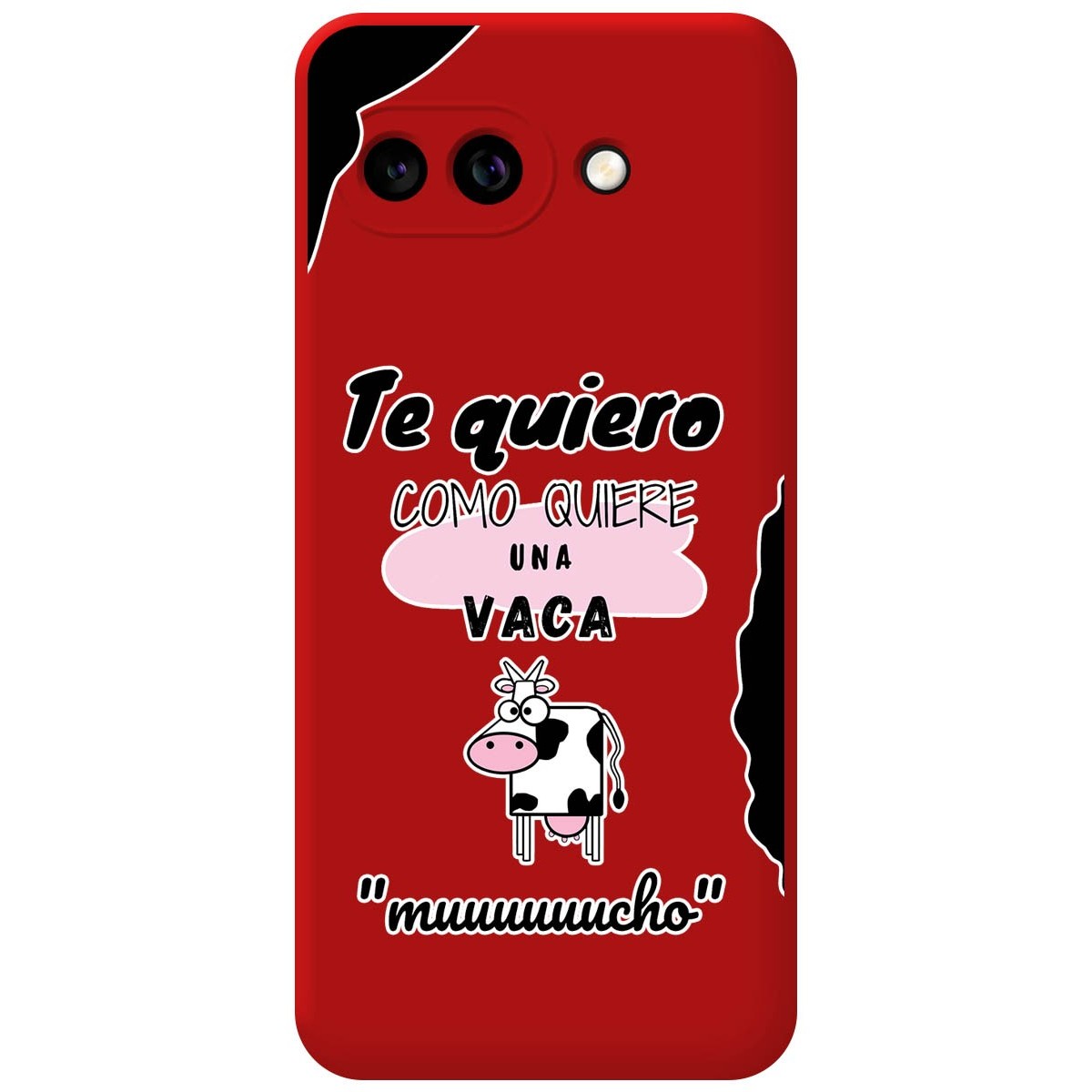 Funda Silicona Líquida Roja para Google Pixel 9a 5G diseño Vaca Dibujos