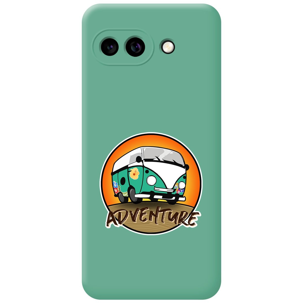 Funda Silicona Líquida Verde para Google Pixel 9a 5G diseño Adventure Dibujos