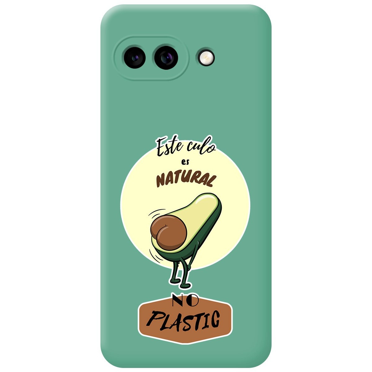 Funda Silicona Líquida Verde para Google Pixel 9a 5G diseño Culo Natural Dibujos