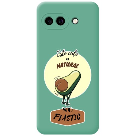 Funda Silicona Líquida Verde para Google Pixel 9a 5G diseño Culo Natural Dibujos