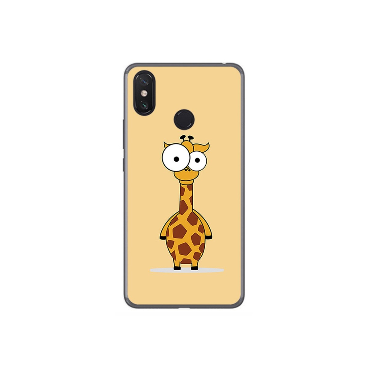 Funda Gel Tpu para Xiaomi Mi Max 3 Diseño Jirafa Dibujos