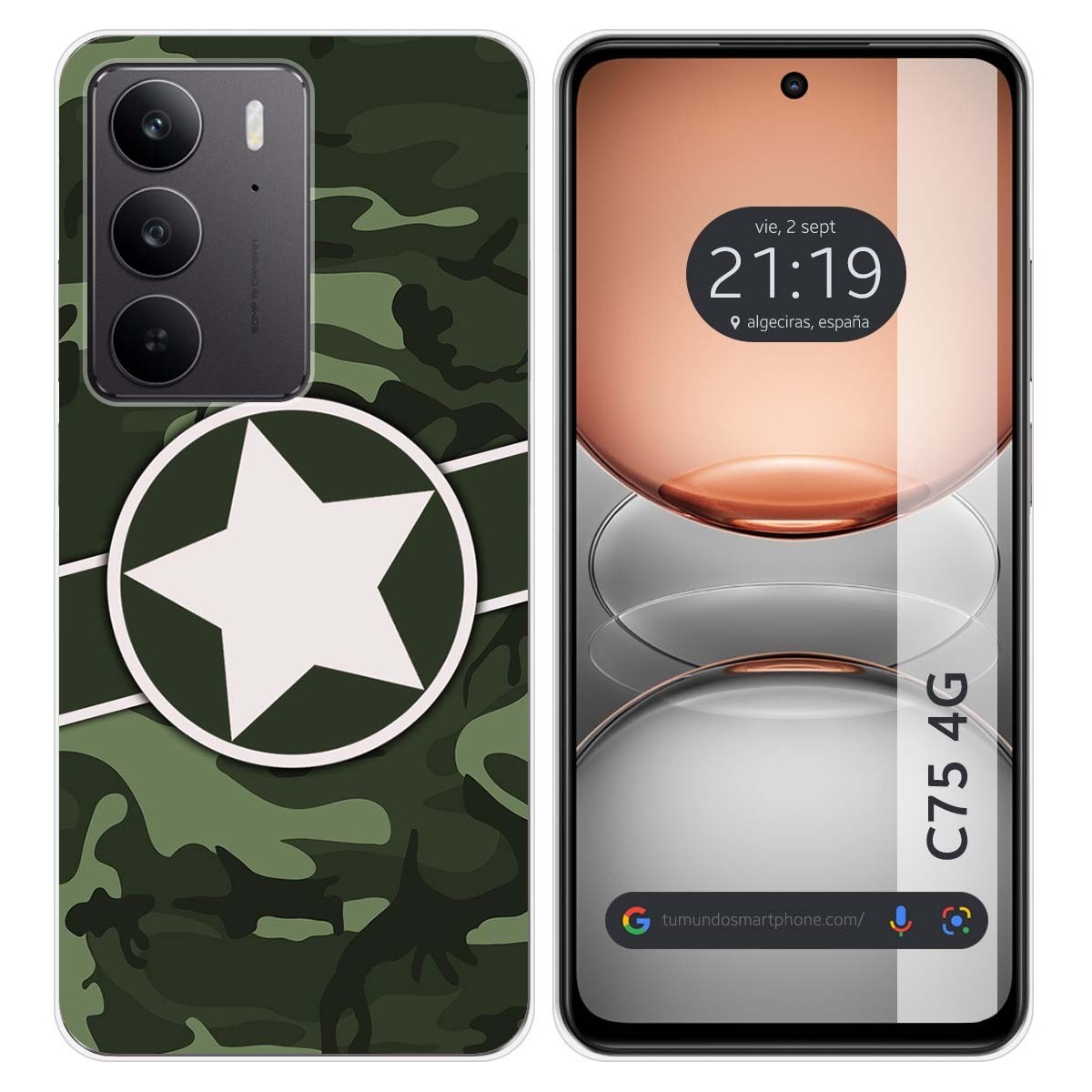 Funda Silicona para Realme C75 diseño Camuflaje 01 Dibujos