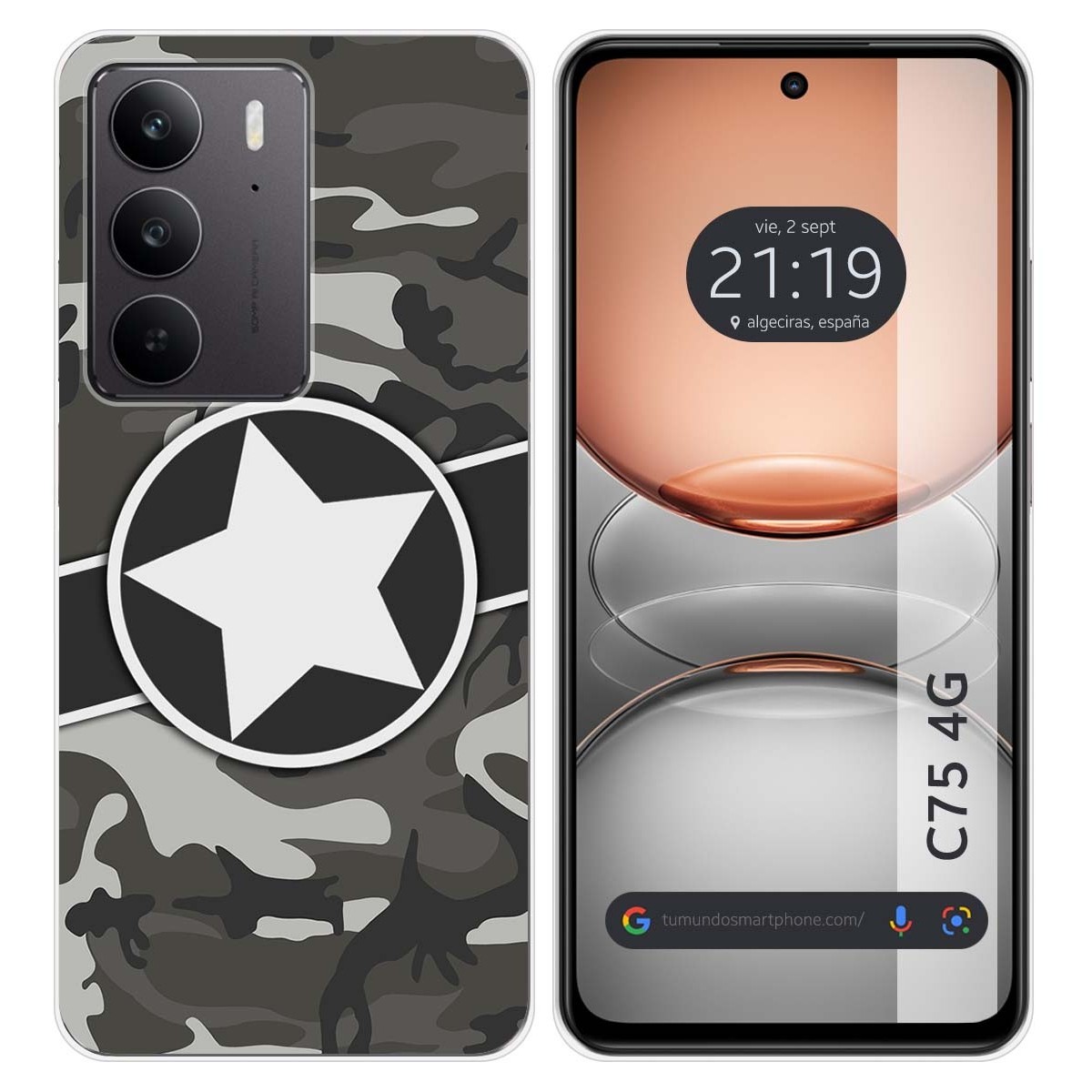 Funda Silicona para Realme C75 diseño Camuflaje 02 Dibujos