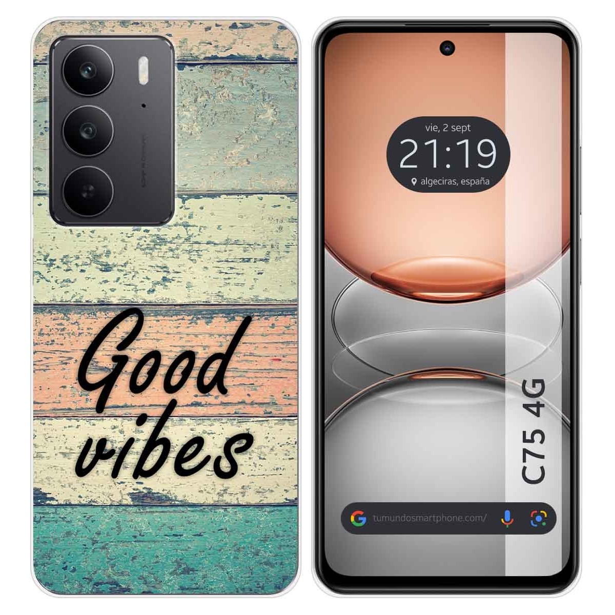 Funda Silicona para Realme C75 diseño Madera 01 Dibujos