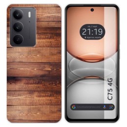 Funda Silicona para Realme C75 diseño Madera 02 Dibujos