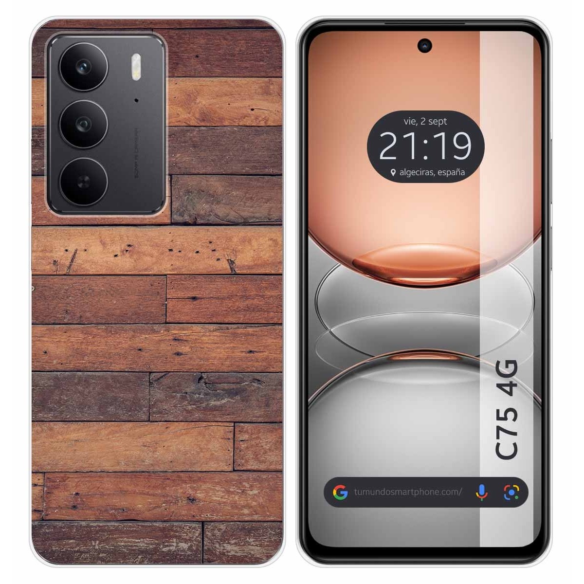 Funda Silicona para Realme C75 diseño Madera 03 Dibujos