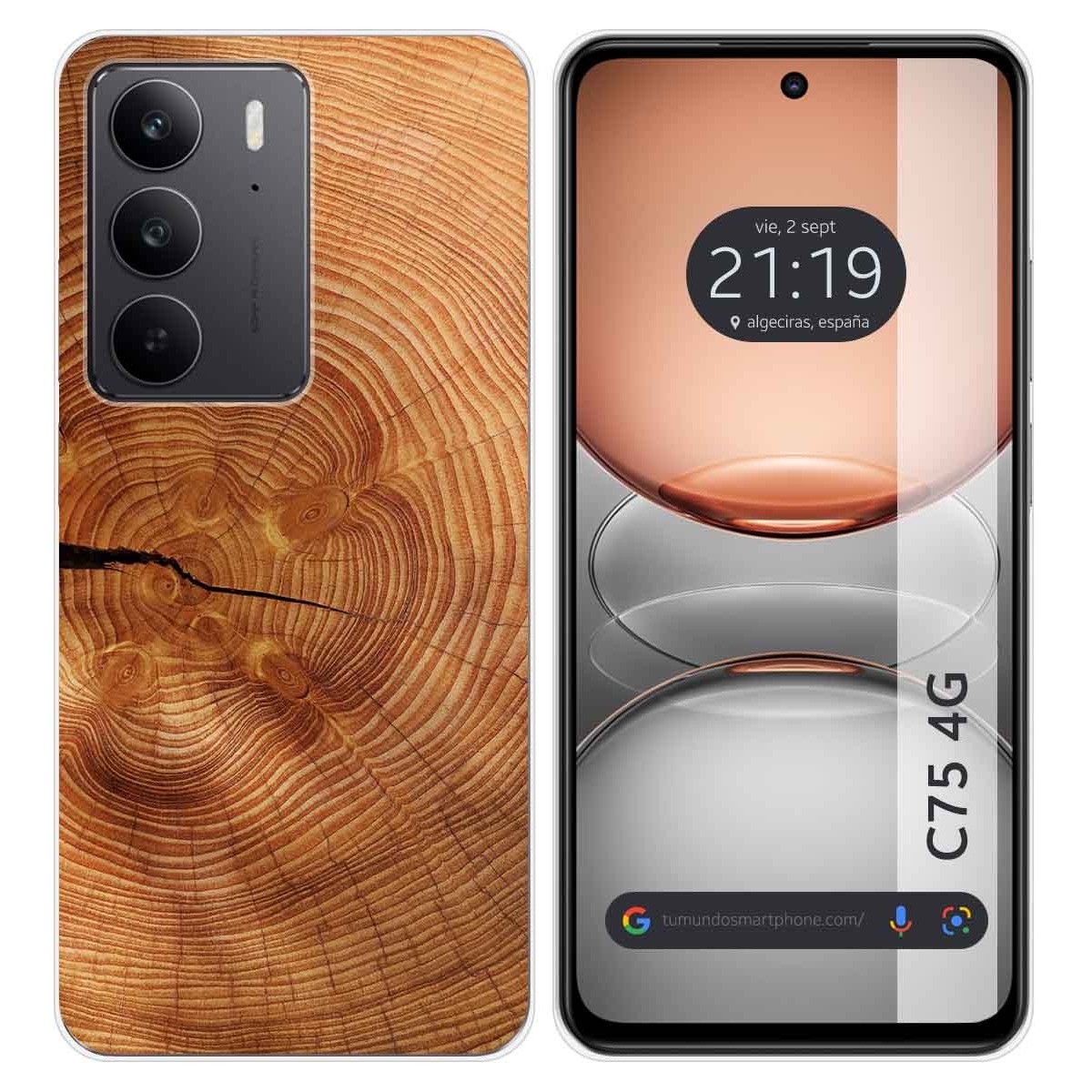 Funda Silicona para Realme C75 diseño Madera 04 Dibujos
