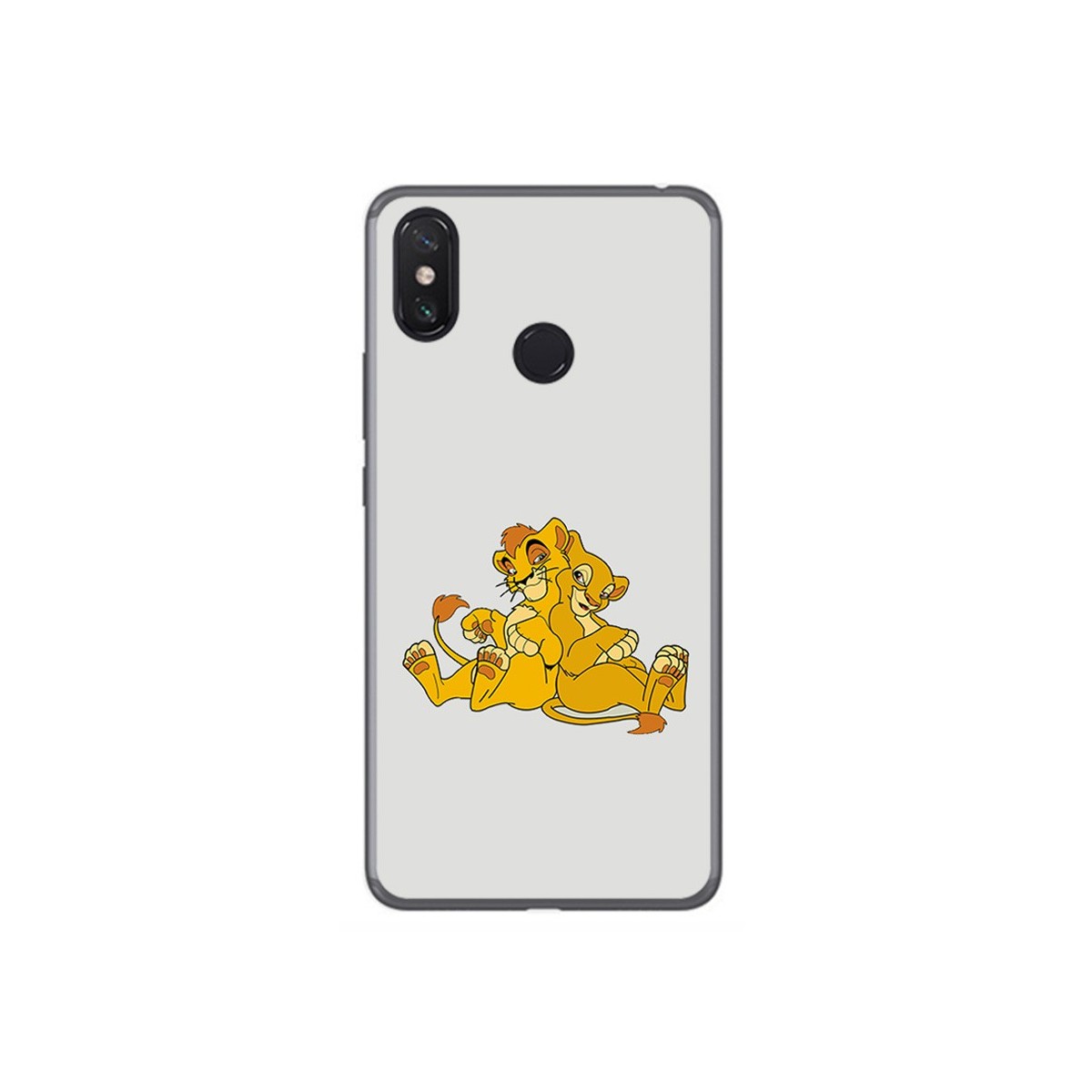 Funda Gel Tpu para Xiaomi Mi Max 3 Diseño Leones Dibujos