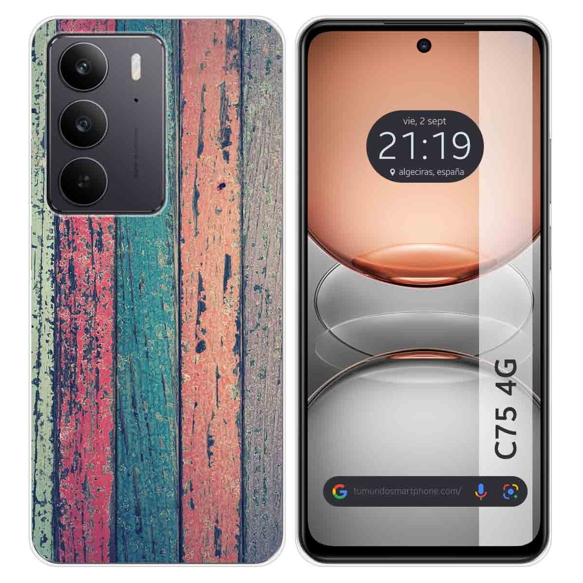 Funda Silicona para Realme C75 diseño Madera 10 Dibujos