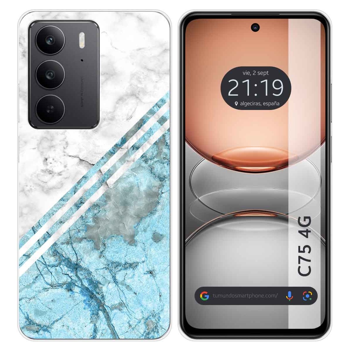 Funda Silicona para Realme C75 diseño Mármol 02 Dibujos