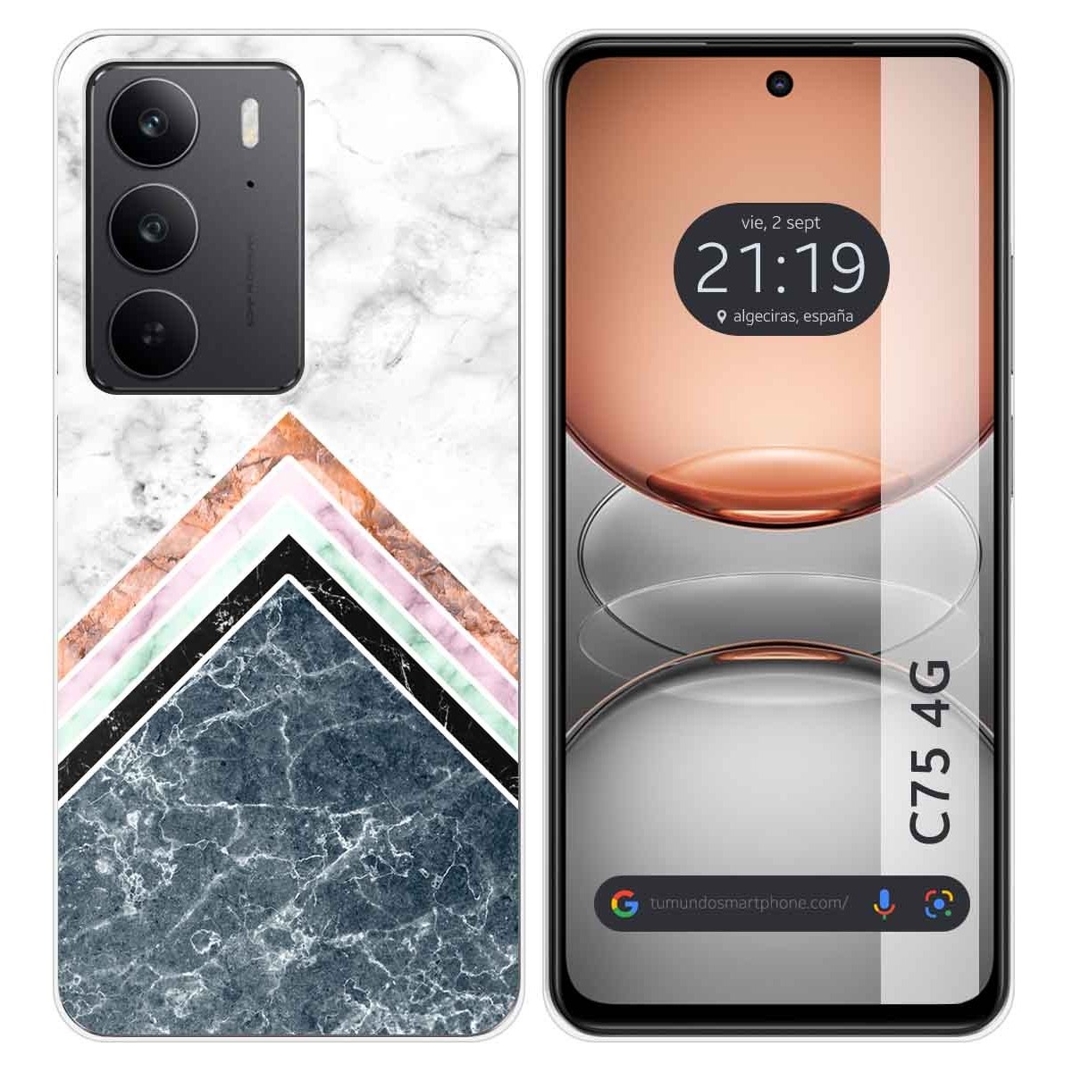 Funda Silicona para Realme C75 diseño Mármol 05 Dibujos