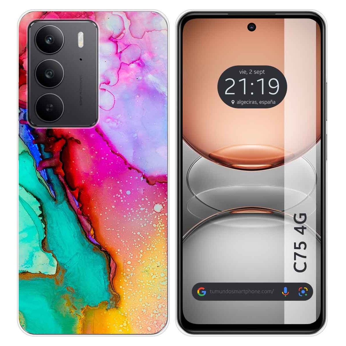 Funda Silicona para Realme C75 diseño Mármol 15 Dibujos