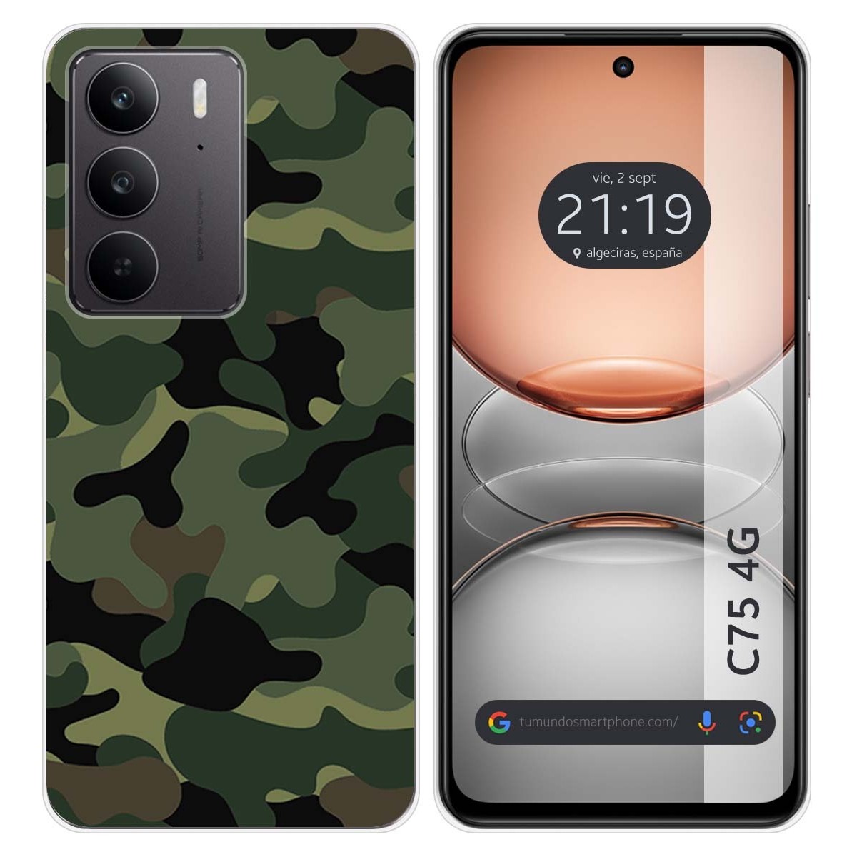 Funda Silicona para Realme C75 diseño Camuflaje Dibujos