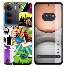 Funda Silicona para Realme C75 diseño Comic Dibujos