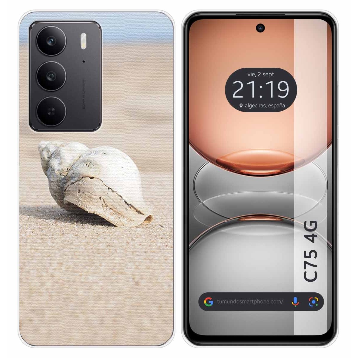 Funda Silicona para Realme C75 diseño Concha Dibujos