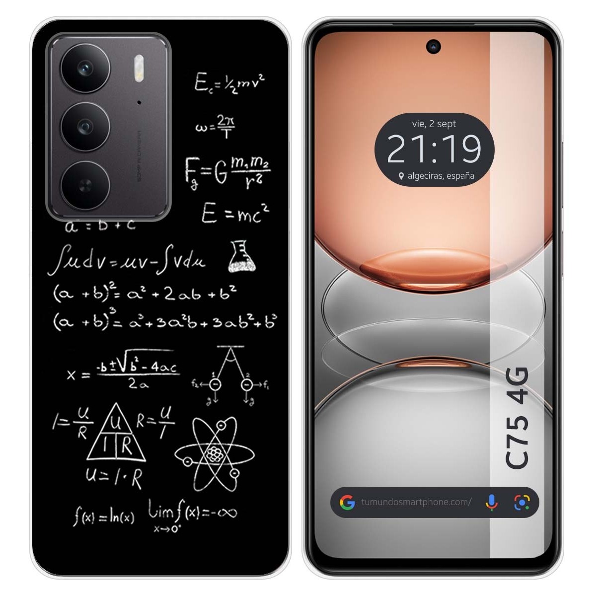 Funda Silicona para Realme C75 diseño Formulas Dibujos