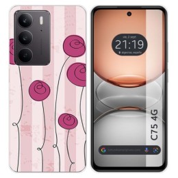 Funda Silicona para Realme C75 diseño Flores Vintage Dibujos