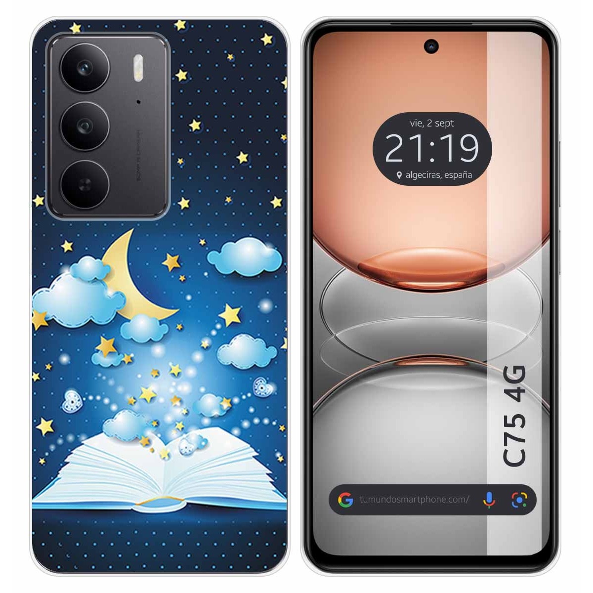 Funda Silicona para Realme C75 diseño Libro Cuentos Dibujos
